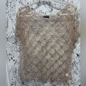 Embellished Sheer Women's Top